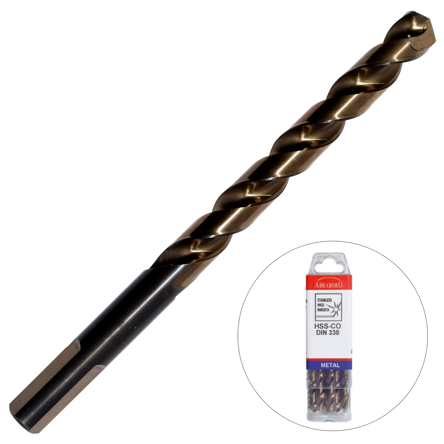 Abraboro 3.2 x 65 / 36 mm HSS-Co multi fémfúró háromszög szárral, 10 db/csomag termék fő termékképe