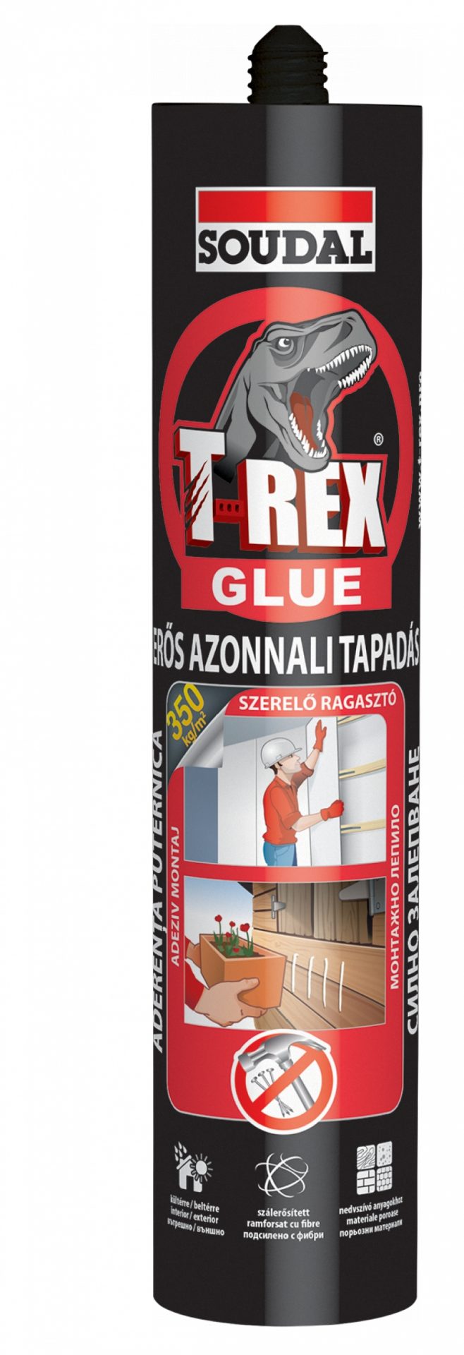 Soudal T-REX szerelőragasztó nagy azonnali tapadással, 380 g termék fő termékképe
