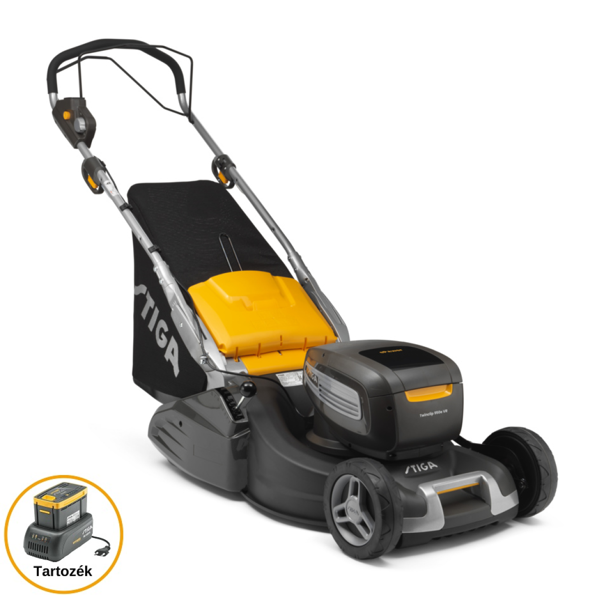 STIGA Twinclip 950e VR Kit akkumulátoros fűnyíró (akkumulátorral és töltővel) termék fő termékképe