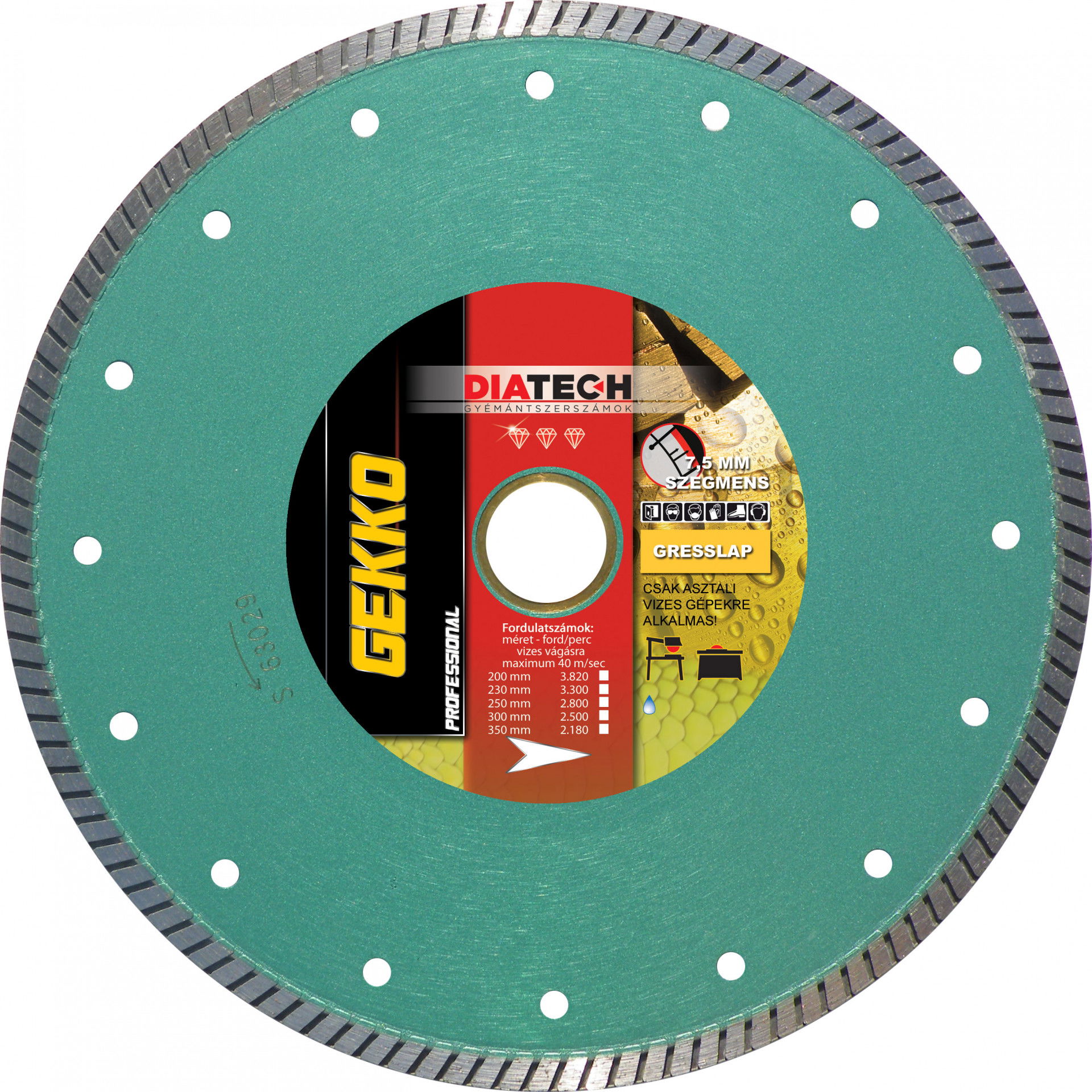 Diatech GEKKO gyémánt vágótárcsa termék fő termékképe