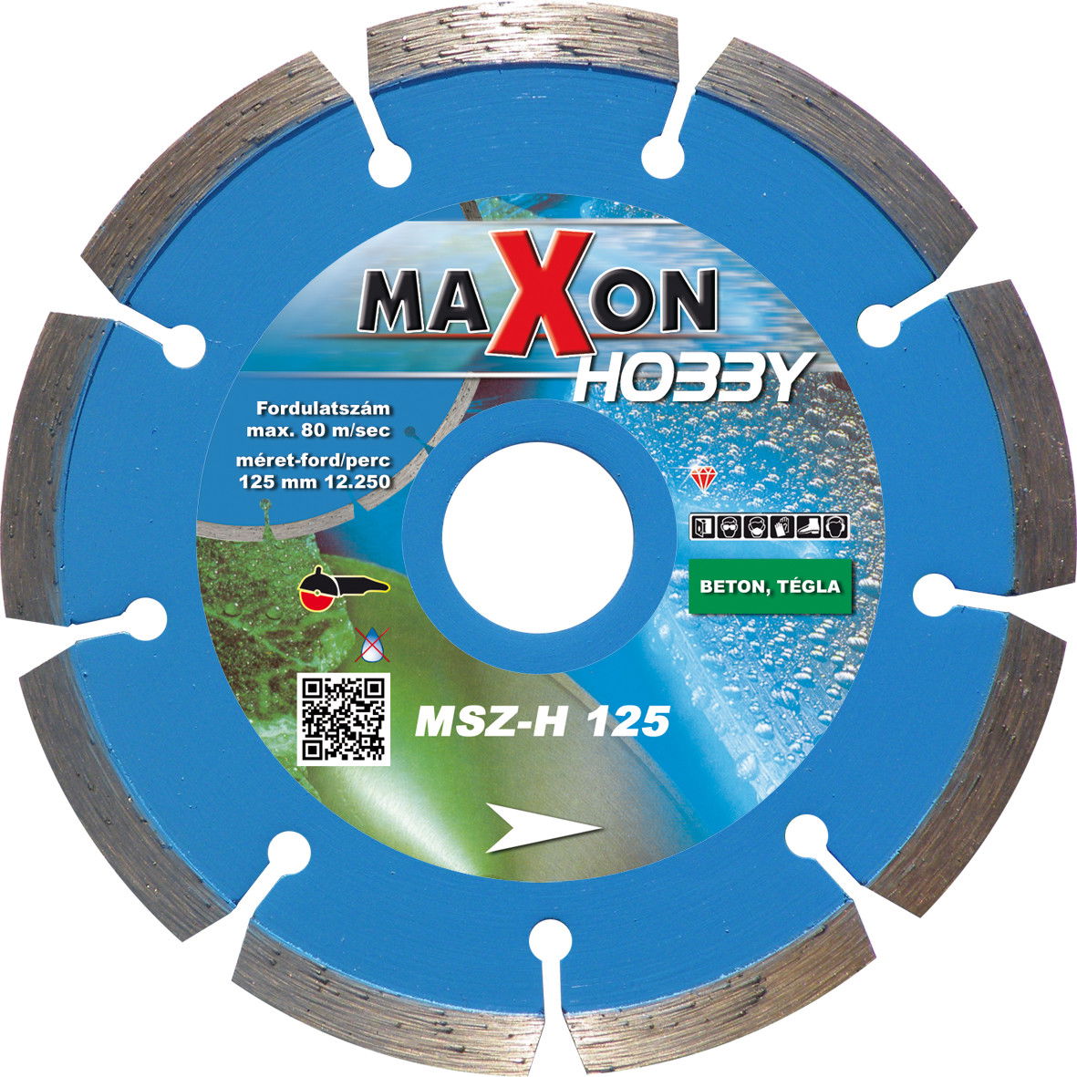 MAXON Hobby 125x22,2mm szegmenses gyémánt vágótárcsa termék fő termékképe