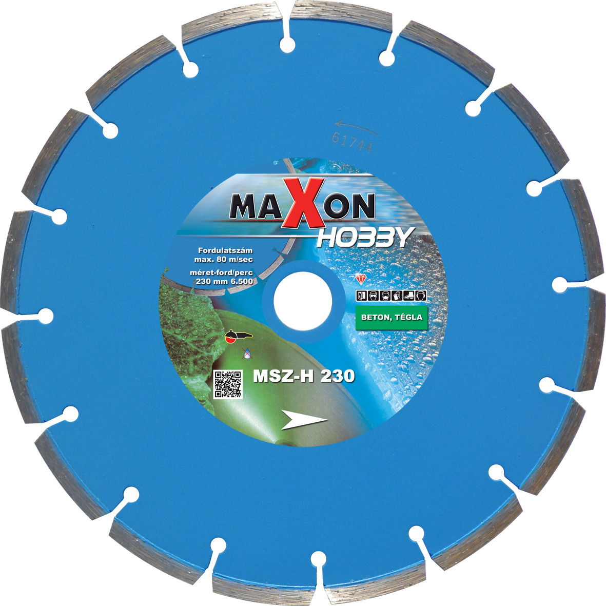 MAXON Hobby 230x22,2mm szegmenses gyémánt vágótárcsa termék fő termékképe