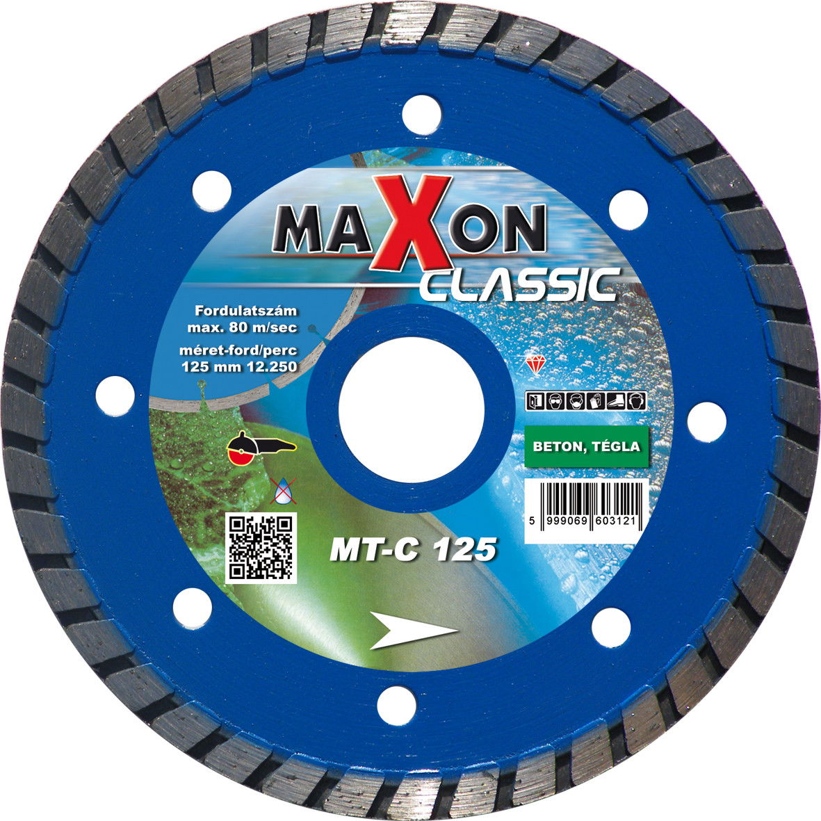 MAXON Classic 115x22,2mm turbó gyémánt vágótárcsa termék fő termékképe